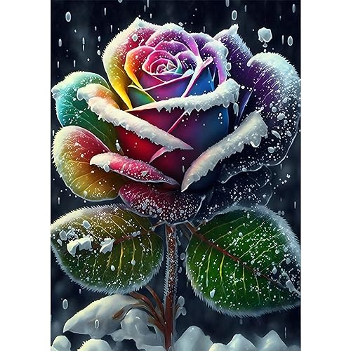 DOMROM Diamond Painting für Erwachsene, Diamant Painting Kits Bilder, 5D Diamant Malerei DIY Blumen Diamond Painting Set für Home Wand Decoration 30x40cm von DOMROM