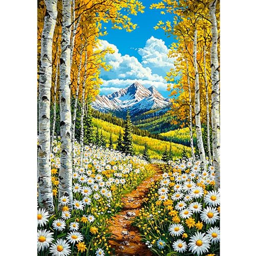 DOMROM Landschaft Diamond Painting, Diamond Painting Erwachsene Kinder Diamond Painting Set, Diamant Malerei Kit Diamond Art Erwachsene für Home Wand Dekor 30x40cm von DOMROM