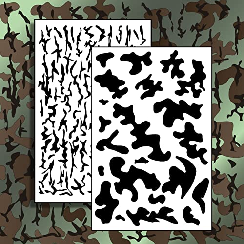 2 Stück Mylar Camo Schablonen Camouflage Gun Paint RC Maske Modell Hexagon von DON JUAN DE PUPPY