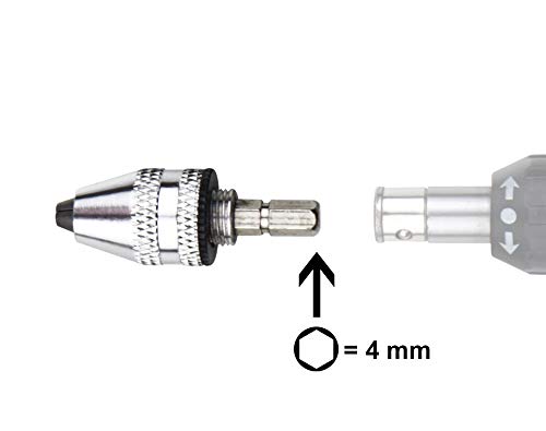 Donau Elektronik Schnellspannfutter mit 4mm Sechskant Bit MBS01, 4 mm von DONAU ELEKTRONIK GMBH