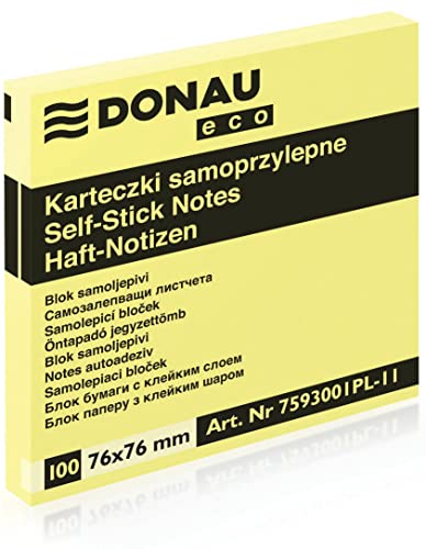 DONAU 7593001PL-11 Selbstklebende Notizzettel, 76 x 76 mm von DONAU