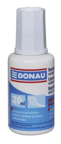 DONAU 7615001-99 Korrekturflüssigkeit mit Pinsel/Korrekturfluid, 20 ml von DONAU