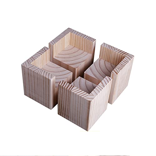 DONGGANSHI Möbelbeine aus Massivholz, L-förmige Tischbeine, Sofabeine, Schrankbeine, 4 Stück, für Sofa, Couchtisch, Bücherregal, Bett, Tischschrank, Kommode (10 × 10 × 15 cm) von DONGGANSHI