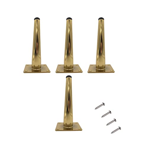 DONGGANSHI Stabile und langlebige Sofabeine, modische und Schlichte Möbelbeine aus Metall, Ersatzbeine im Mid-Century-Modern-Stil, 4er-Set, für DIY-Couchtisch-Möbelbank (30 cm, Gold) von DONGGANSHI