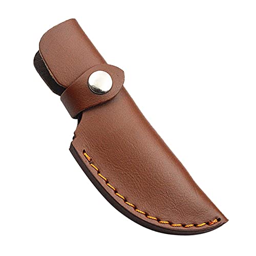 DONGKER Leder Messerscheide, Gerade Messertasche für Gürtel, Vintage Messer Taschen Knife Sheath mit Gürtelschlaufe zum Schutz des Messers von DONGKER