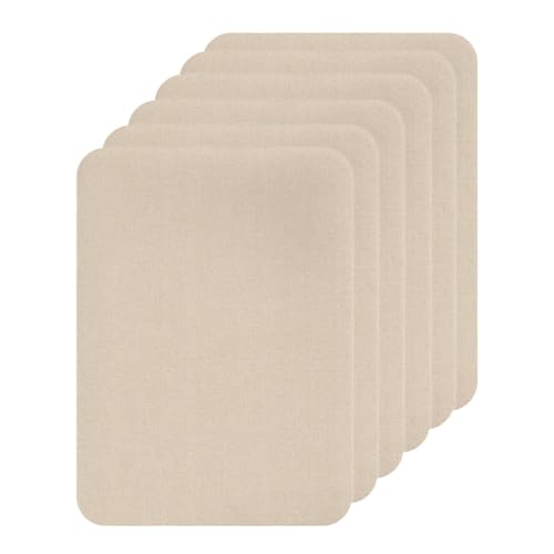 Stoff-Reparaturflicken, 6 Stück Selbstklebende Stoff Reparatur Patches, 10x15cm, Leinenstoff Reparaturaufkleber für Autositze, Vorhang, Kopfteile, Möbel, Sofa von DONGKER