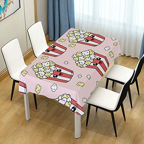 Tischdecke 140x240 Popcorn Rechteckig Tischdecken Abwaschbar für Küche Geburtstag Party, Polyester Wasserabweisend Tischdecke für Garten Picknick Camping Outdoor Wetterfest von DONGSHAN