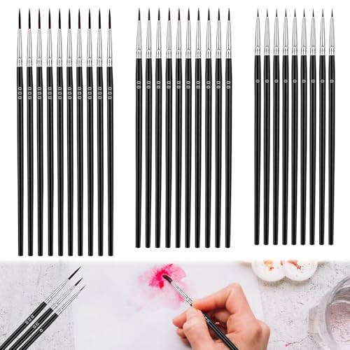 30PCS Stück Feine Pinsel Set,Malen Nach Zahlen Pinsel,Pinsel Malen Nach Zahlen,Pinselset Acrylfarben,Pinsel Fein,Modellbau Pinsel,Warhammer Pinsel & Miniatur Pinsel, Malen Nach Zahlen Pinsel von DONOONIS