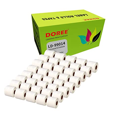 Doree 99014 S0722430 Adress-Etiketten, 54x101 mm, 220 Etiketten pro Rolle, kompatibel mit Dymo LabelWriter 4XL 450 400 330 320 310 (40 Packungen) von Doree