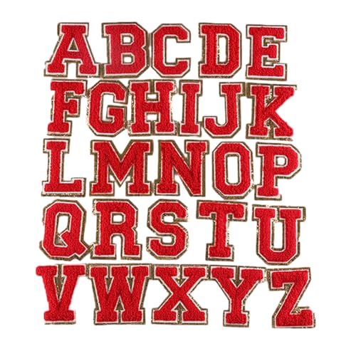 26 Stück Buchstaben-Aufnäher zum Aufnähen, bestickt, für Kinderkleidung, Jacken, Jeans, Taschen 26 Stück Buchstaben-Aufnäher zum Aufnähen, bestickt, für Kinderkleidung, Jacken, Jeans, Taschen von DOSERTY