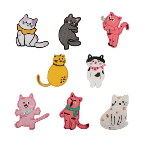 DOSERTY 8pcs Multi Use Katzen Stoffapplikat Sticke Reparaturflecken Für Kleidungshut Dekorative Stoff Patches Für Handwerksliebhaber DOSERTY 8pcs Multi Use Katzen Stoffapplikat Sticke Reparaturflecken Für Kleidungshut Dekorative Stoff Patches Für Handwerksliebhaber von DOSERTY