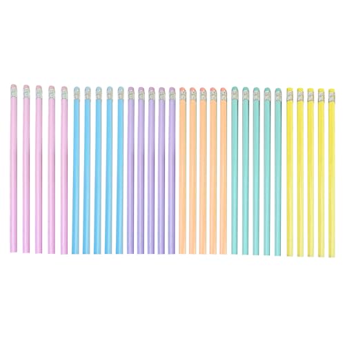 Holzstifte, dreieckig, mit integriertem Radiergummi, für Erwachsene, Studenten, Kinder, Künstler, Zeichnen, Schreiben, 30 Stück Holzstifte, dreieckig, mit integriertem Radiergummi, für Erwachsene, Studenten, Kinder, Künstler, Zeichnen, Schreiben, 30 Stück von DOSERTY
