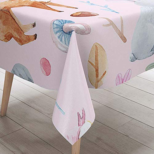 DOTBUY 3D Tischdecke Abwaschbar, Wasserabweisende Tischdecke Rechteckig Abwischbare Wachstuch für Desktop Dekorative Tuch Hotel Bankett Party Garten (Dschungel,100x140cm) von DOTBUY