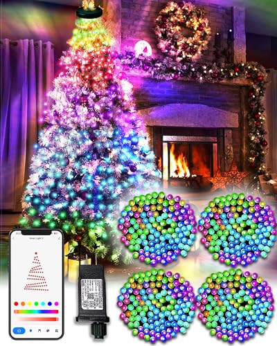 DOTWAYAW Smart Lichterkette Weihnachtsbaum 80M 800LED Weihnachtsdeko Lichterkette -App-Gesteuerte Lichter für Weihnachtenrn mit 16 Millionen RGB Farben LED-Lichtern von DOTWAYAW