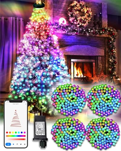 DOTWAYAW Smart Lichterkette Weihnachtsbaum 80M 800LED Weihnachtsdeko Lichterkette -App-Gesteuerte Lichter für Weihnachtenrn mit 16 Millionen RGB Farben LED-Lichtern von DOTWAYAW