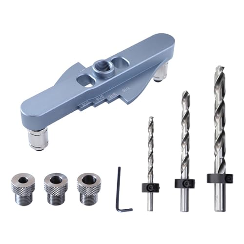 DOUDINGMAO Hole Locator Woodworking Doweling Jig Kits Self-Centering Dowel Device Drill Guide Puncher Locator for Woodworking von DOUDINGMAO