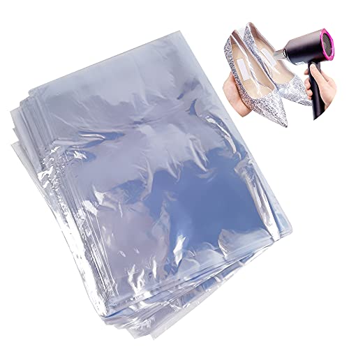 Schrumpffolienbeutel，Transparent Shrink Wrap Film Schrumpfbeutel für Schuhe Für Verpackung, Geschenke, Korb und selbstgemachte DIY-Projekte (100PCS 25 * 40cm) von DOULEIN