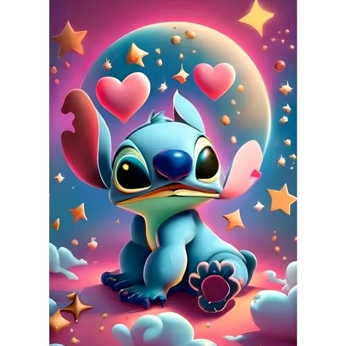 DPHERO 5D Diamond Painting Stitch Diamant Painting Bilder Cartoon Diamond Kunst Erwachsene Traumland Stitch Diamond Painting DIY Diamant Bilder Kinder Cross Stickerei Malerei Kits Wand Dekor 30x40cm von DPHERO