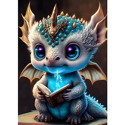 DPHERO Diamond Painting Cartoon Diamant Painting Bilder Diamond Painting Erwachsene Drache Diamond Painting Bilder Diamant Bilder Kinder DIY Cross Stickerei Malerei Kits Wand Dekor 40x50cm von DPHERO