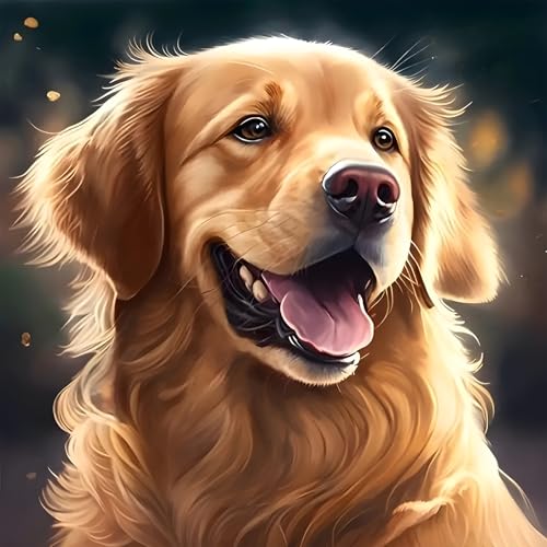 DPIDEA Hund Diamond Painting, 5D Diamant Painting Bilder für Erwachsene DIY Diamant Painting Hund Diamant Malerei, Diamond Painting Bilder für Zuhause Dekor 30x30 cm von DPIDEA