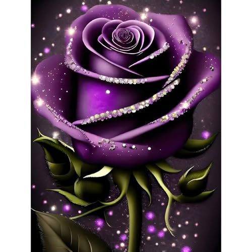 DPIDEA Rose Diamond Painting, Diamant Painting Bilder für Erwachsene Rosa 5D Diamond Painting DIY Diamant Malerei Kits für Zuhause Dekor 30x40 cm von DPIDEA