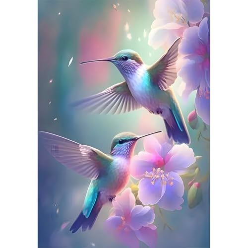 DPIDEA Vögel Diamond Painting Bilder für Erwachsene, Diamant Painting Bilder 5D DIY Diamond Painting Bilder, Runde Steine Diamant Painting für Zuhause Dekor 30x40 cm von DPIDEA