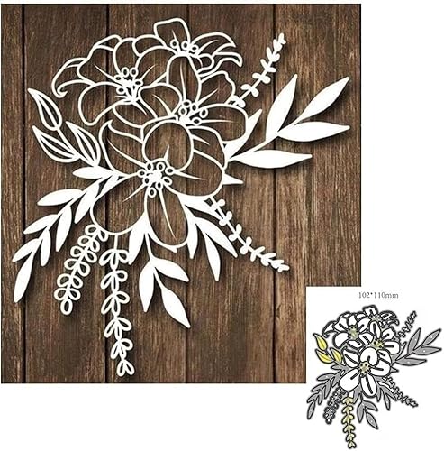 Silberfarbene Blumen-Stanzformen für Kartenherstellung, Metall-Stanzformen, Blüten-Stanzformen, Stanzschablonen, DIY, Scrapbooking, Fotoalbum, dekorative Prägung, Papier, Kartenherstellung, Basteln, von DPWOUM