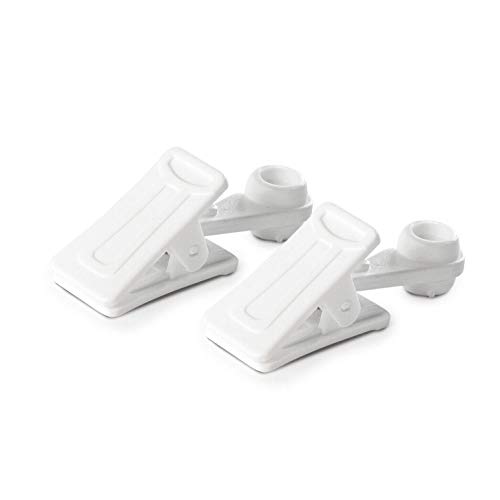 DQ-PP GARDINENSCHIENE Vorhang Clips | Set 10 Stück | PVC | Weiss | Gardinen Schiene Vorhangschienen von DQ-PP