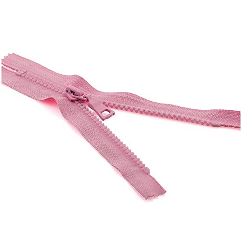 DQZRTUECA Nylon-Harz-Reißverschluss-Schieber Zwei-Wege, 5# 15/20/25 cm 2 Stück Kunststoff-Reißverschluss Harz Bunter Reißverschluss Close-End Auto Lock Reißverschluss Rot 20cm(Pink,15cm) von DQZRTUECA