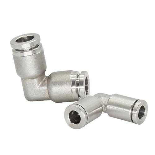 DQZRTUECA Pneumatisches Verbindungsrohr gerade durch, 2 PCS Edelstahl Pneumatische Luft Schlauch Armaturen Metall Schnell Release Kupplung Hochdruck Fitting Rohr Stecker(Pv,12MM) von DQZRTUECA