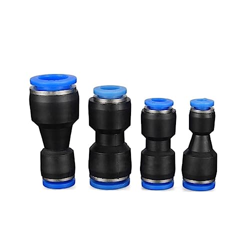 Pneumatisches Verbindungsrohr gerade durch, 10 STÜCKE Pneumatische Fitting Kunststoffanschluss PG/PE/PU 4-8mm Luft Wasserschlauch Rohr Einstecken Gerade Gas Schnellanschluss T Typ(Pe 10 10pcs) von DQZRTUECA