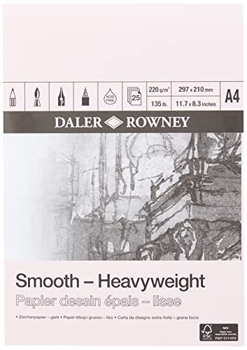 Daler Rowney DR Schwerer, gummierter Notizblock, A4, GDAHWPA4 von Daler Rowney