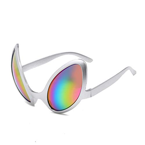 DREAMDEER Lustige Aliens Brille Regenbogenlinsen Sonnenbrille Halloween Party Requisiten - D# von DREAMDEER