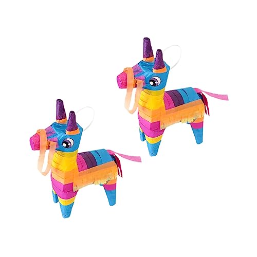 2St Piñata Miniatur-Pinata mexikanische Fiesta-Pinata Pinata-Dekor Fiesta-Papier Abs komfetti party mitgebsel kinder toy Festival-Pinata-Spielzeug handgefertigte Pinata aus Papier DRESSOOS von DRESSOOS