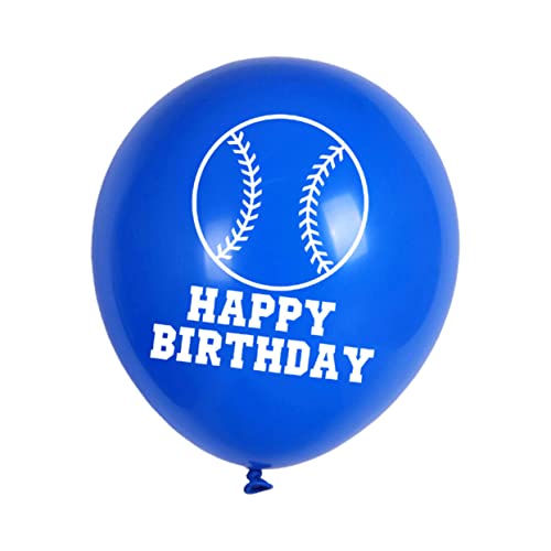 36 Stück 3 Satz Party Liefert Luftballons Silberne Luftballons Zubehör Für Baseball-geburtstagsfeiern Luftballons Mit Baseballmuster Blaue Luftballons Ballons Mit Baseballdruck DRESSOOS von DRESSOOS