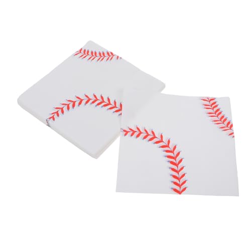 DRESSOOS 40 Stück Baseball Servietten Baseball Servietten Basketball Baseball Party Zubehör Baseball Party Dekorationen Dekorative Servietten Baseball Party Papier Sport Party von DRESSOOS