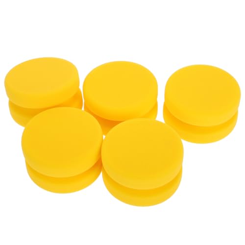 5st Auto Polierschwamm Auto Polierset Autowaschschwamm Groß Auto Schwamm Auto Reinigungsmittel Werkzeug Zum Polieren Von Autowachs Kaninchen-plüschschwamm-pad Pad-kit Yellow DRESSOOS von DRESSOOS