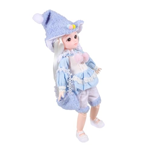 DRESSOOS 1 Satz BJD-Gelenkpuppe 1/6 Bjd Puppenpuppen-Lolita-Kleid DIY-Modepuppen süße Bjd-Figur Schminkpuppe Bjd-Modepuppen Spielzeug lebendige Puppe Mini-Bjd-Puppe Samt Sky-Blue von DRESSOOS