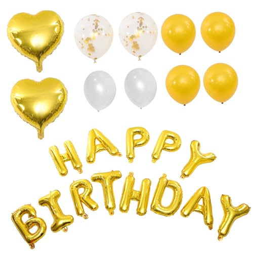 DRESSOOS 1 Satz Geburtstagsballon-Set Geburtstag letzter Ballon Dekorationen für Geburtstagsfeiern buchstaben ballons luftballons 25 Geburtstagsdekorationen für Frauen Emulsion Golden von DRESSOOS