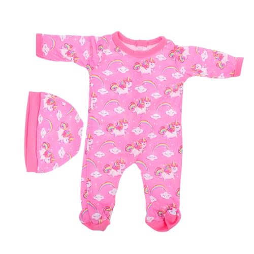 DRESSOOS 1 Satz Simulationspuppenkleidung Puppenanzug Mit Hut Puppen-Outfit Kleidung Für Wiedergeborene Babypuppen Amerikanische Puppenkleidung Anziehkleidung Für Babypuppen Stoff Violett von DRESSOOS