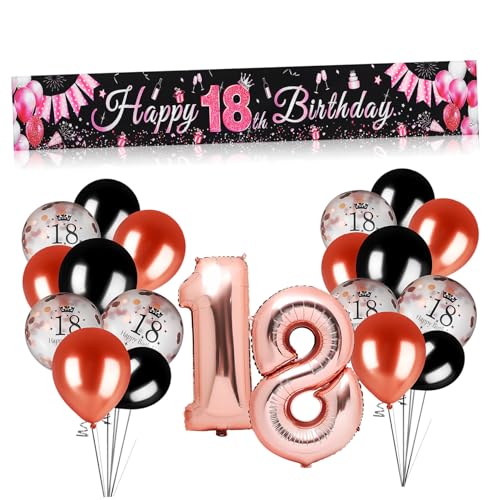 DRESSOOS 1 Set Set 18 Jahre Altes Digitales Austauschbares Set Blase 18 Geburtstag Banner Schild 18 Geburtstag Dekorationen Für Jungen Jäten Partydekorationen Geburtstagsparty von DRESSOOS