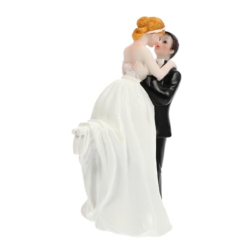 DRESSOOS 1 Stück Braut Und Bräutigam Ornamente Dessert Topper Kuchen Topper Liebhaber Figur Hochzeitsdekorationen Braut Und Bräutigam Figur Hochzeit Party Kuchen Ornament von DRESSOOS