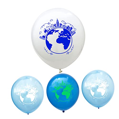 DRESSOOS 10 Stück 12 Ballondekoration Kugelballons verschiedene Luftballons Ballons Dekoration Luftballons Partydekoration Erde Ballons Partyzubehör Partyballons Latexballons Blue von DRESSOOS