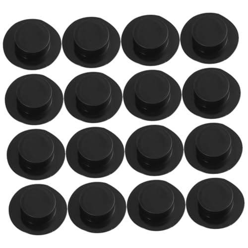 DRESSOOS 100st Verschleißfeste Puppenhüte Zarte Kleine Hüte Kleiner Zylinder Mini-zauberhüte Miniatur-puppenmütze Multifunktionale Kleine Hüte Dekorative Minihüte Mini-hüte Black Plastik von DRESSOOS