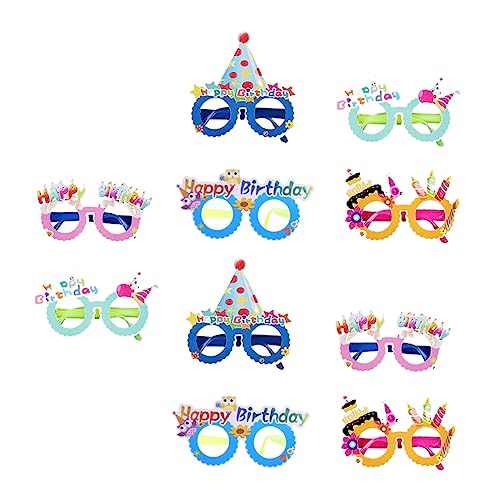 DRESSOOS 10St Geburtstagsbrille Party Dekorationen Fee Brille favorisieren Kinderbrille ferngläser kinderferngläser dekobrille dekorative gläser zum geburtstag Kuchen Brille Plastik von DRESSOOS