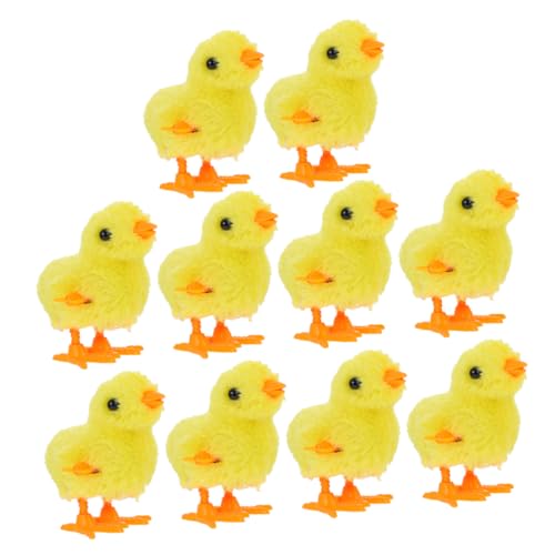 DRESSOOS 10St Uhrwerk Huhn Hühner Küken Toys jucarii pentru copii kinderknallzeug Fun Toy spielsachen Funny Toys versorgen Plüsch Huhn Kinderbedarf Plüschstoffe von DRESSOOS