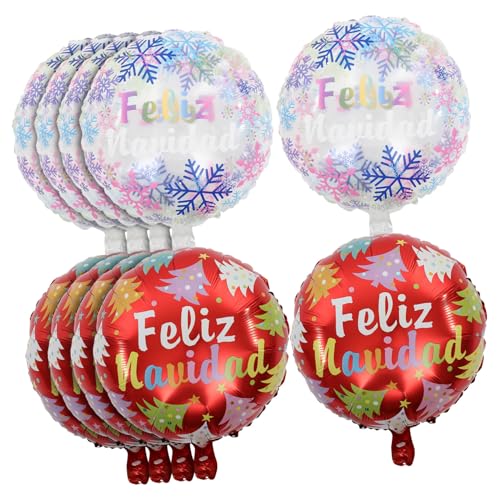 DRESSOOS 10St Weihnachtsballons Luftballons zu Weihnachten Kaktusballon Weihnachtsheliumballon büro dekoration office decoration -Weihnachtsballon Ballons Dekorationen Aluminiumfolie von DRESSOOS