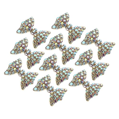 DRESSOOS 10st Bogen-nagel-kleid Mädchen Diy Maniküre Ornamente Nagel Strass Nagelverzierung Nagelstecker in Bowknot-form Edelsteinaufkleber Nagelschmuck Nagelstudio-zubehör Strasssteine von DRESSOOS