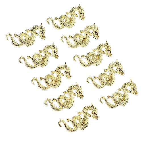 DRESSOOS 10st Nagelkunst Edelsteine Manikürezubehör Damen Nägel Funkeln Nail-art-display Bogen-nagel-charms Nagelanhänger Silber Clipper Armbänder Gefälscht Binden Golden Legierung von DRESSOOS