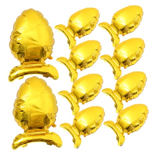 DRESSOOS 10st Osterei-luftballon Aus Aluminiumfolie Ballonständer Clips Für Ballonbogen Ballonaufblasgerät Ballonringe Für Bogen Eierballons Ballonbogen-kreisständer Ostern Golden von DRESSOOS